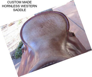 CUSTOM MADE HORNLESS WESTERN SADDLE