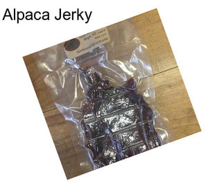 Alpaca Jerky