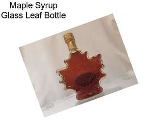 Maple Syrup Glass Leaf Bottle