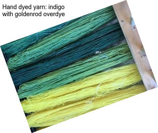 Hand dyed yarn: indigo with goldenrod overdye