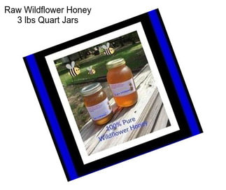 Raw Wildflower Honey 3 lbs Quart Jars