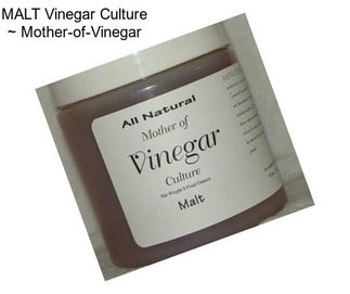 MALT Vinegar Culture ~ Mother-of-Vinegar