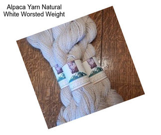 Alpaca Yarn Natural White Worsted Weight