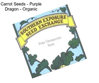 Carrot Seeds - Purple Dragon - Organic