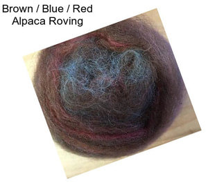 Brown / Blue / Red Alpaca Roving