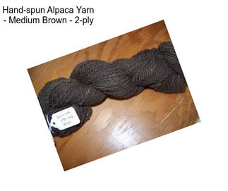 Hand-spun Alpaca Yarn - Medium Brown - 2-ply