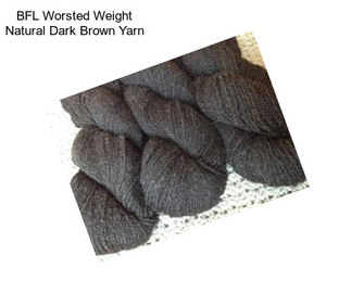 BFL Worsted Weight Natural Dark Brown Yarn