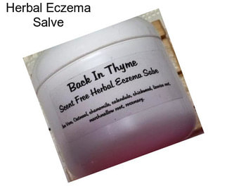 Herbal Eczema Salve