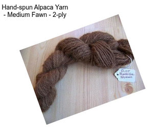 Hand-spun Alpaca Yarn - Medium Fawn - 2-ply