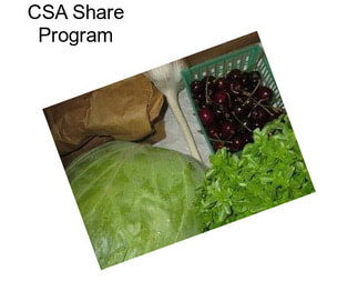 CSA Share Program