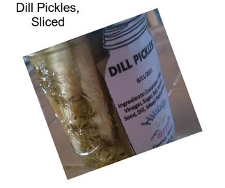 Dill Pickles, Sliced