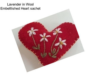 Lavender in Wool Embelllished Heart sachet