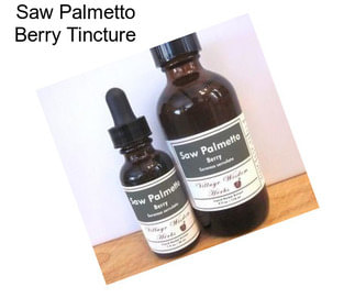 Saw Palmetto Berry Tincture