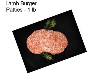 Lamb Burger Patties - 1 lb