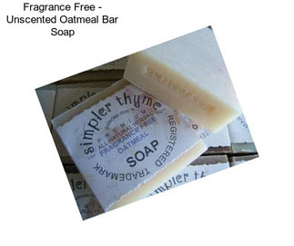 Fragrance Free - Unscented Oatmeal Bar Soap