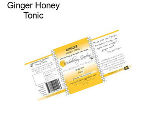 Ginger Honey Tonic