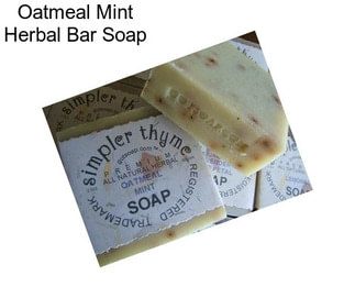 Oatmeal Mint Herbal Bar Soap