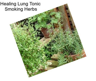 Healing Lung Tonic  Smoking Herbs