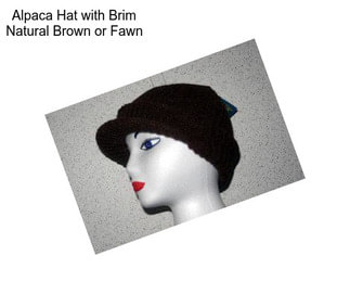 Alpaca Hat with Brim Natural Brown or Fawn