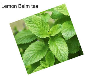 Lemon Balm tea