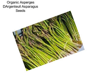 Organic Asperges DArgenteuil Asparagus Seeds