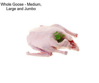 Whole Goose - Medium, Large and Jumbo