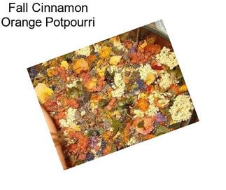 Fall Cinnamon Orange Potpourri