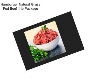 Hamburger Natural Grass Fed Beef 1 lb Package