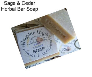 Sage & Cedar Herbal Bar Soap