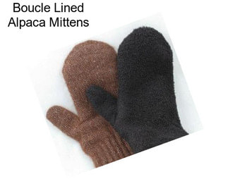 Boucle Lined Alpaca Mittens