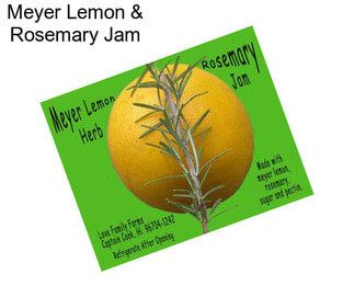 Meyer Lemon & Rosemary Jam