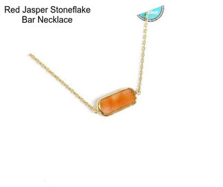 Red Jasper Stoneflake Bar Necklace