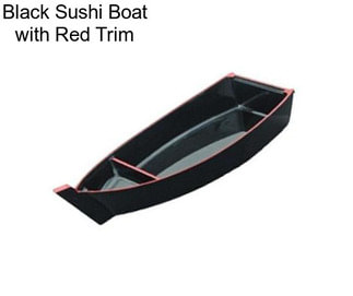 Black Sushi Boat with Red Trim