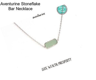 Aventurine Stoneflake Bar Necklace
