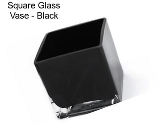 Square Glass Vase - Black