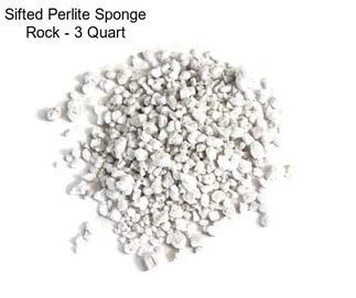 Sifted Perlite Sponge Rock - 3 Quart
