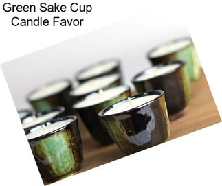 Green Sake Cup Candle Favor