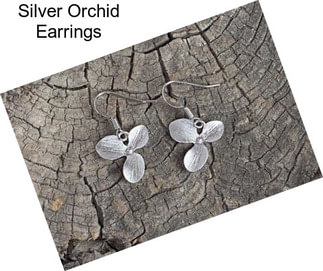 Silver Orchid Earrings