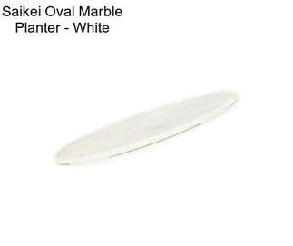 Saikei Oval Marble Planter - White