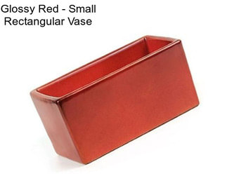 Glossy Red - Small Rectangular Vase