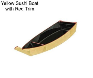 Yellow Sushi Boat with Red Trim