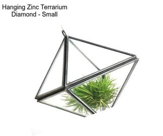 Hanging Zinc Terrarium Diamond - Small