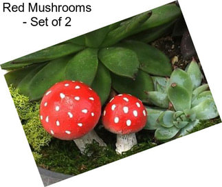 Red Mushrooms - Set of 2