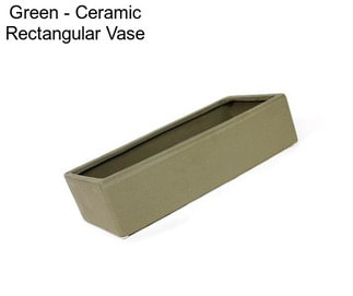 Green - Ceramic Rectangular Vase