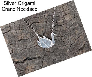 Silver Origami Crane Necklace