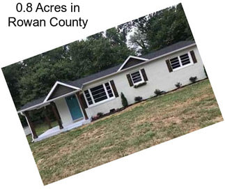0.8 Acres in Rowan County
