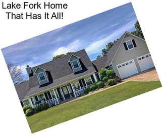 Lake Fork Home That Has It All!