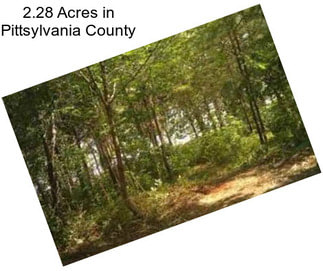 2.28 Acres in Pittsylvania County