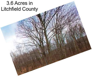 3.6 Acres in Litchfield County