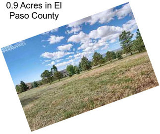 0.9 Acres in El Paso County